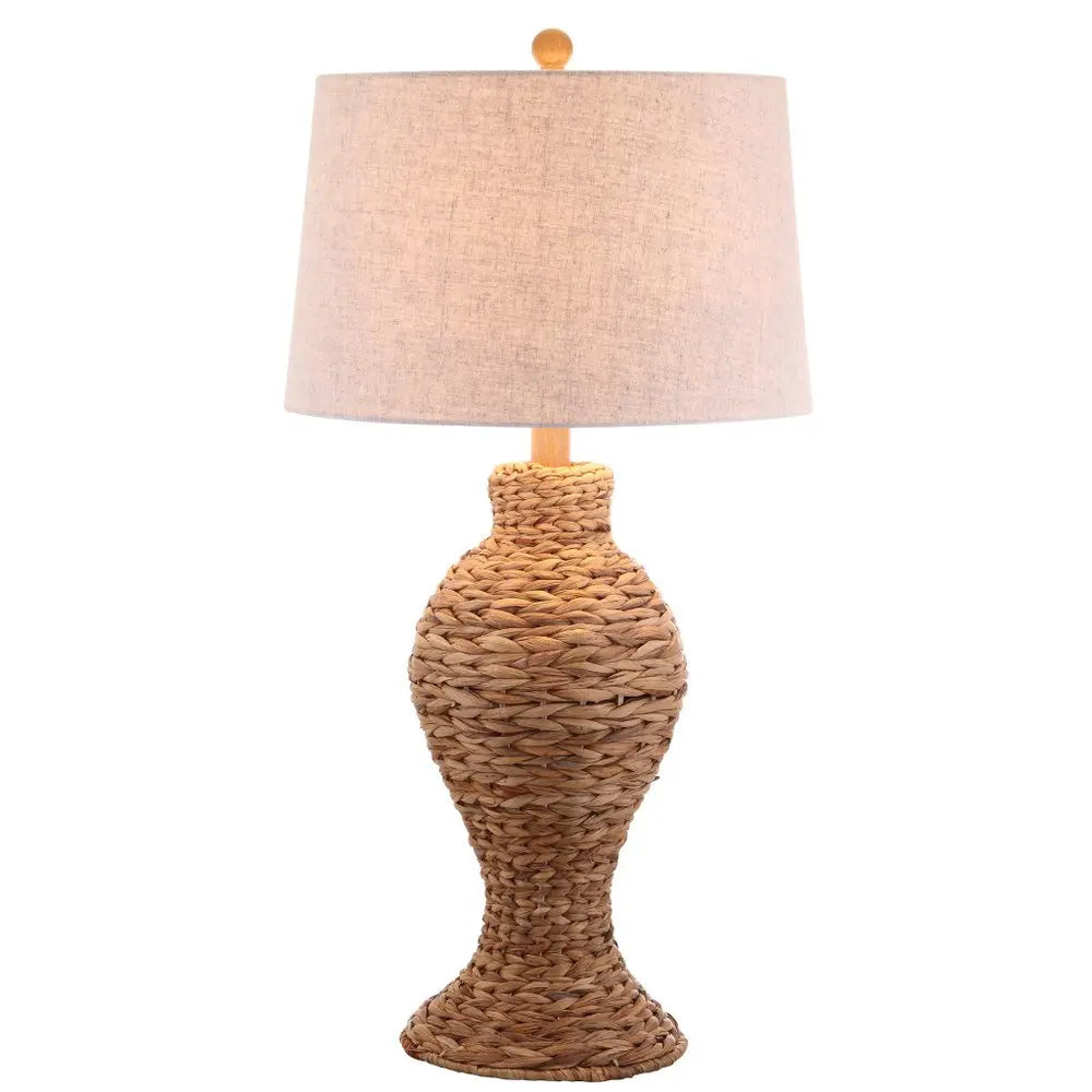 31" Natural Urn Table Lamp LED With Drum Shade HomeRoots