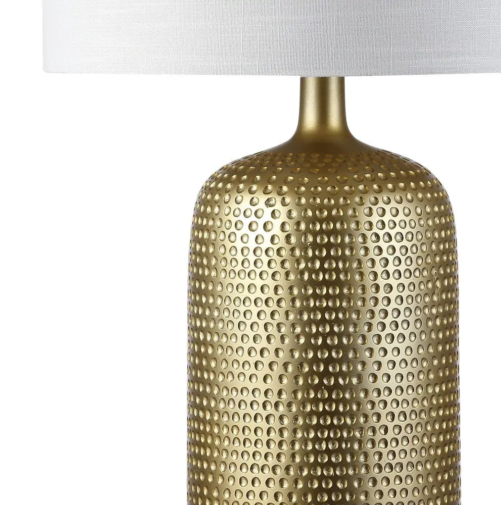 30" Gold Novelty Table Lamp LED With Drum Shade HomeRoots
