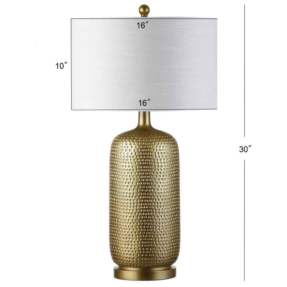 30" Gold Novelty Table Lamp LED With Drum Shade HomeRoots