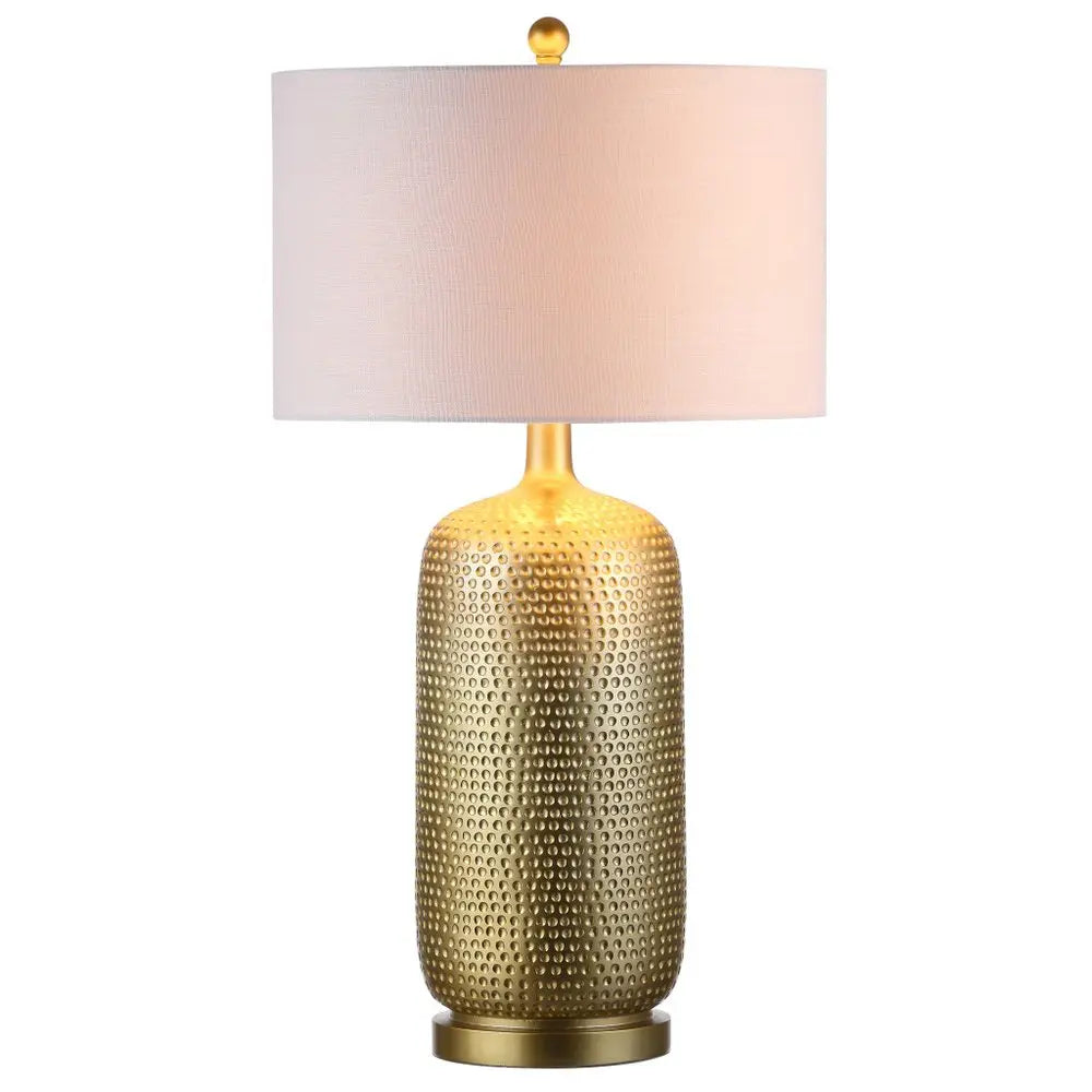 30" Gold Novelty Table Lamp LED With Drum Shade HomeRoots