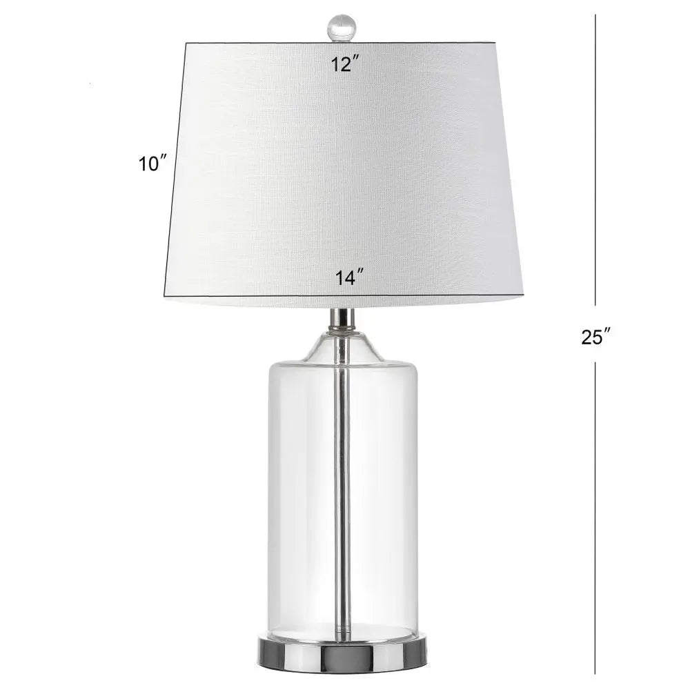 25" Silver Novelty Table Lamp LED With Drum Shade HomeRoots