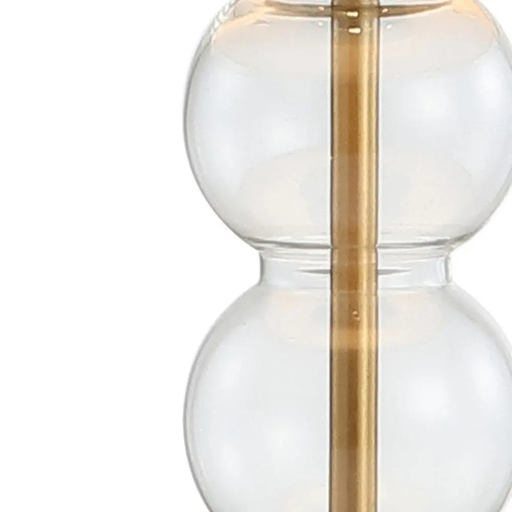 21" Gold Novelty Table Lamp LED With Globe Shade HomeRoots