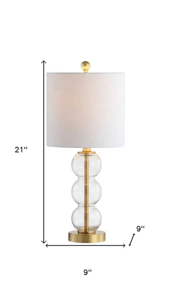 21" Gold Novelty Table Lamp LED With Globe Shade HomeRoots