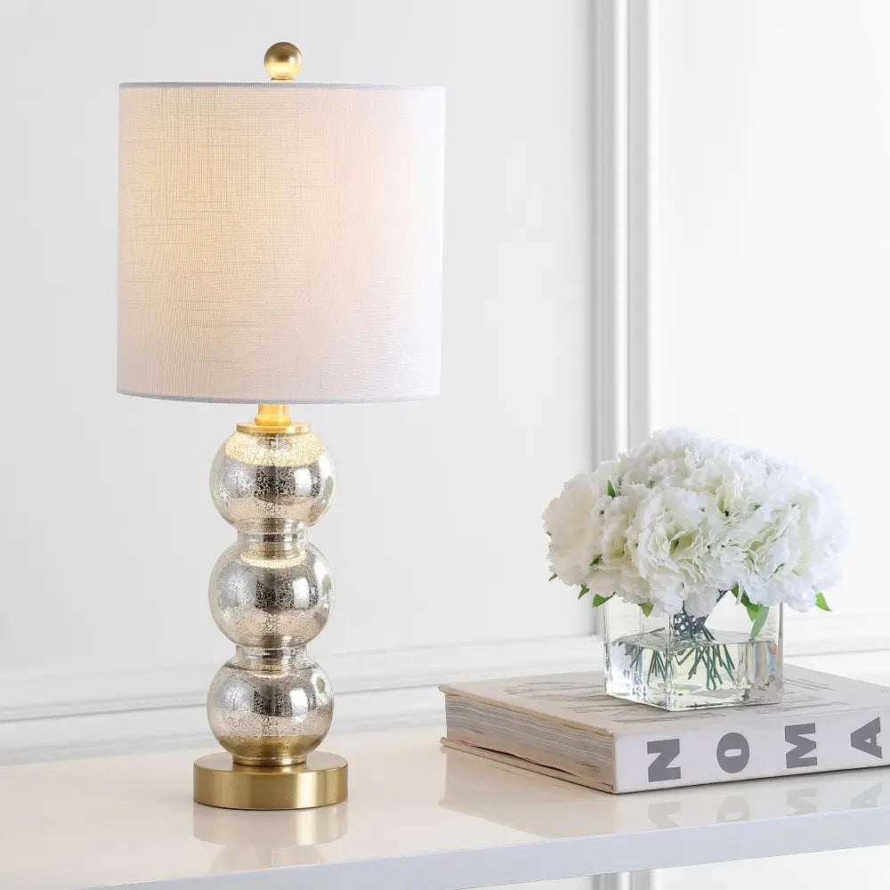 21" Gold Novelty Table Lamp LED With Globe Shade HomeRoots