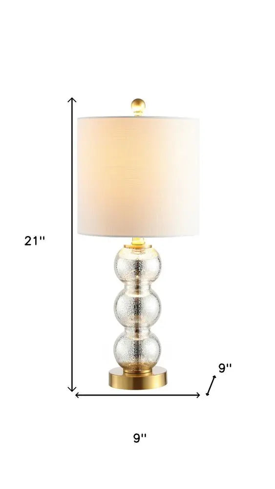 21" Gold Novelty Table Lamp LED With Globe Shade HomeRoots