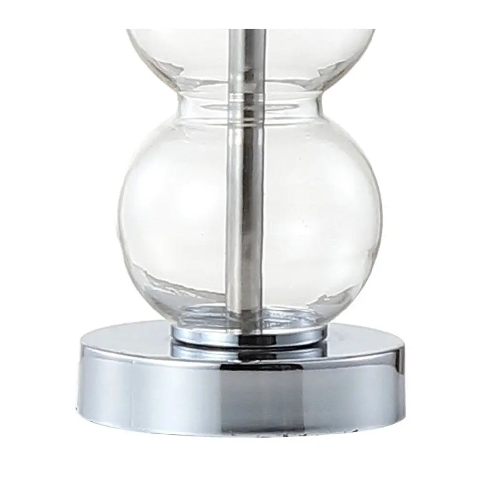 21" Silver Novelty Table Lamp LED With Globe Shade HomeRoots