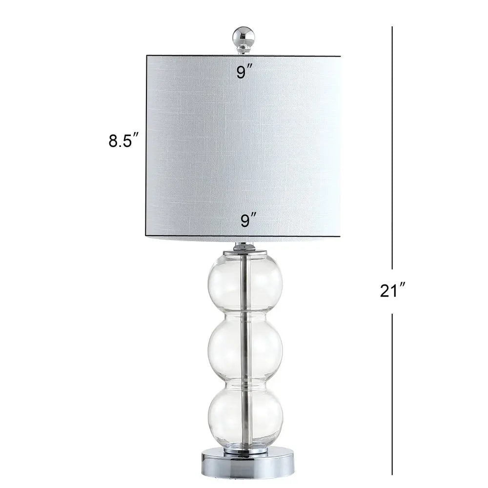 21" Silver Novelty Table Lamp LED With Globe Shade HomeRoots
