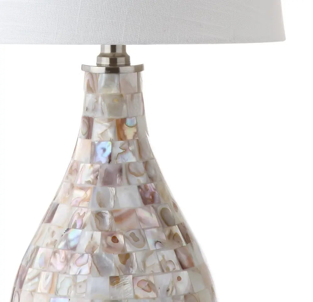 21" Clear Novelty Desk Lamp LED With Drum Shade HomeRoots