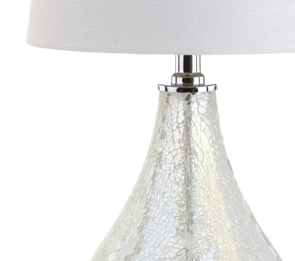 20" Clear Novelty Desk Lamp LED With Drum Shade HomeRoots