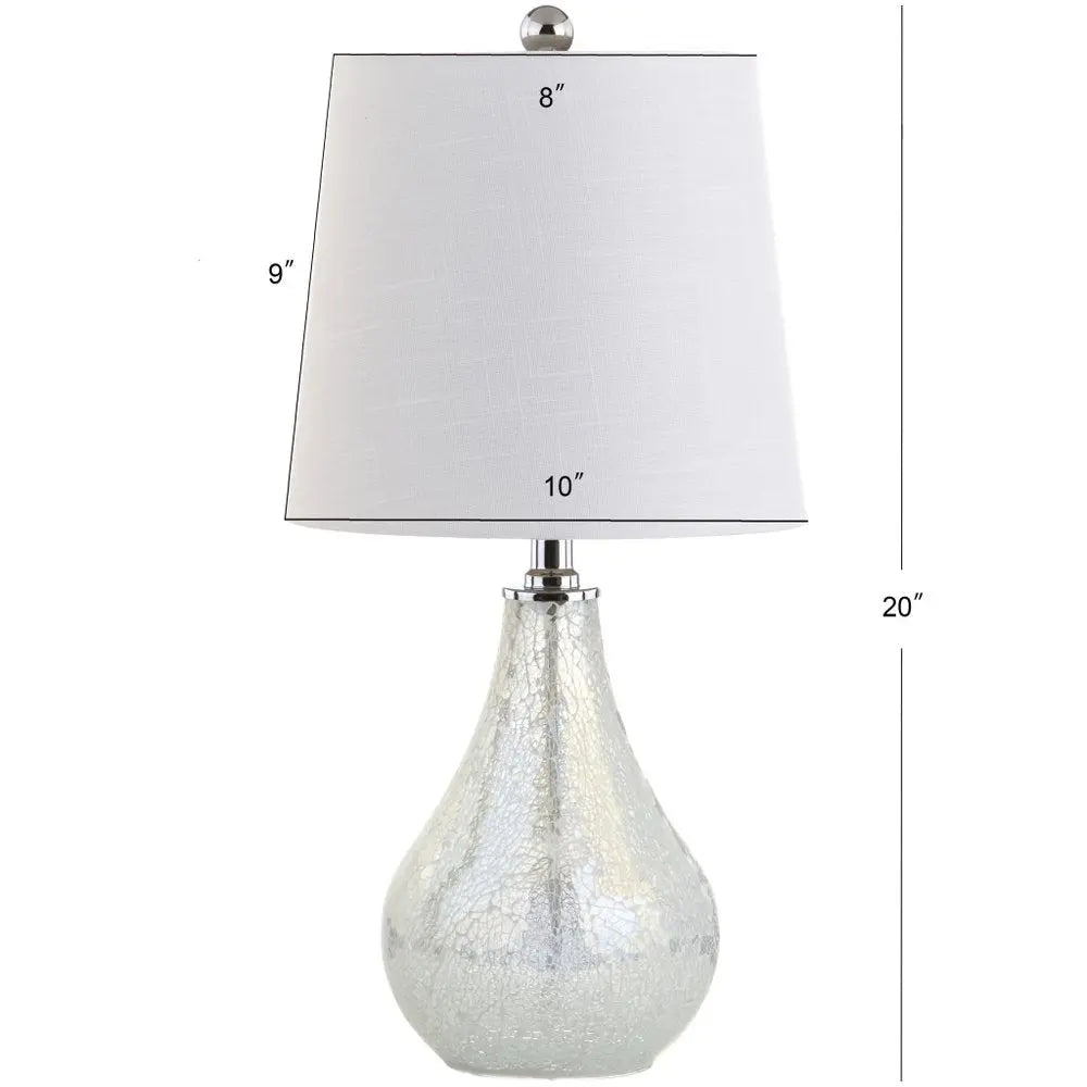 20" Clear Novelty Desk Lamp LED With Drum Shade HomeRoots