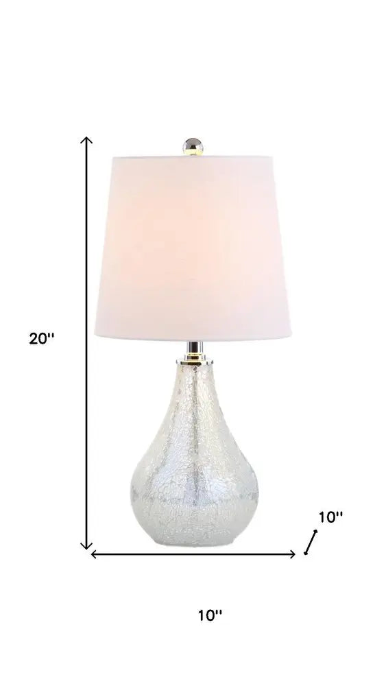 20" Clear Novelty Desk Lamp LED With Drum Shade HomeRoots