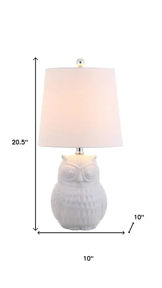 21" Clear Novelty Desk Lamp LED With Drum Shade HomeRoots