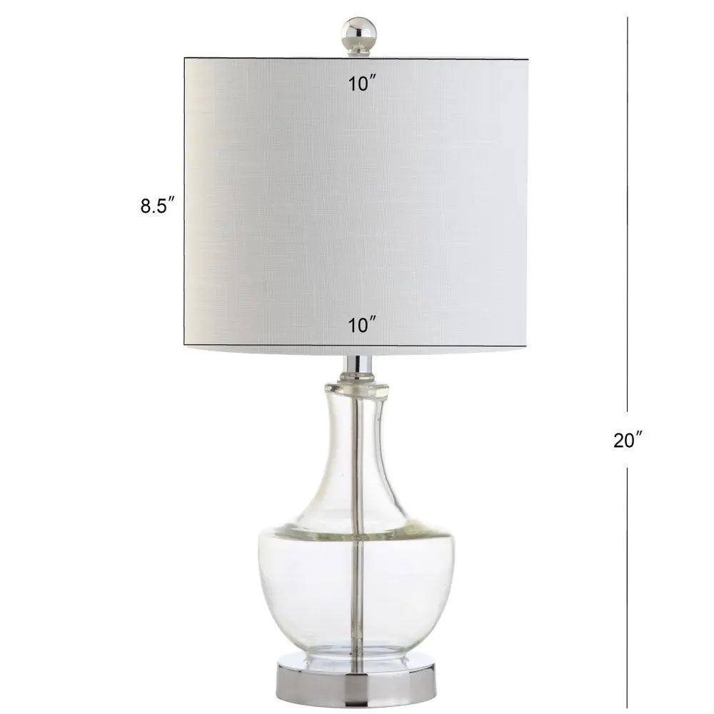 20" Silver Novelty Desk Lamp LED With Drum Shade HomeRoots