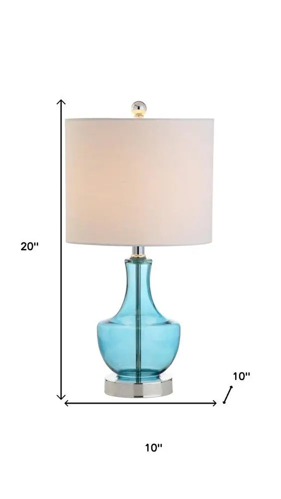 20" Silver Gourd Desk Lamp LED With Drum Shade HomeRoots