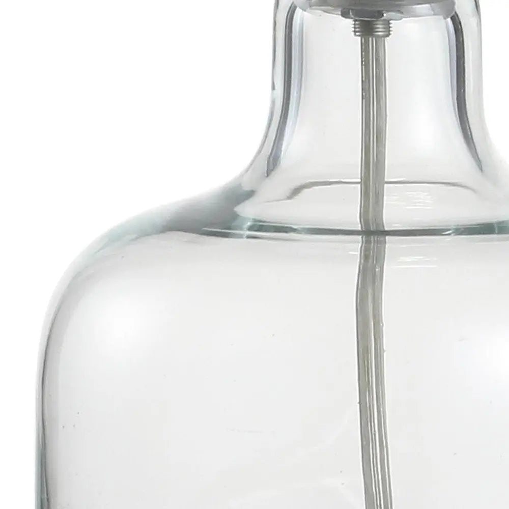 19" Silver Novelty Desk Lamp LED With Globe Shade HomeRoots