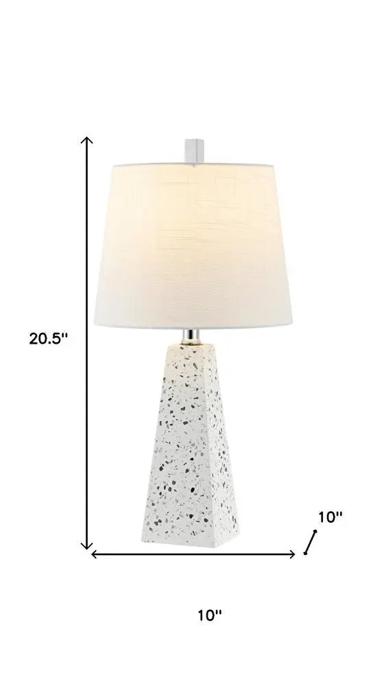 Set of Two 21" White Novelty Table Lamps LED With Empire Shades HomeRoots