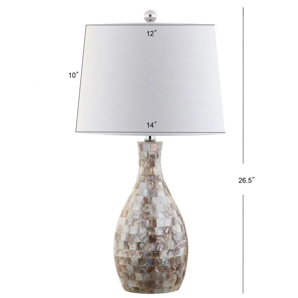 27" Clear Novelty Table Lamp LED With Drum Shade HomeRoots