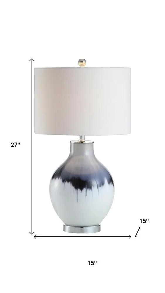 27" Silver Novelty Table Lamp LED With Globe Shade HomeRoots