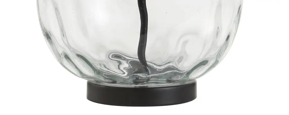 27" Black Novelty Table Lamp LED With Globe Shade HomeRoots