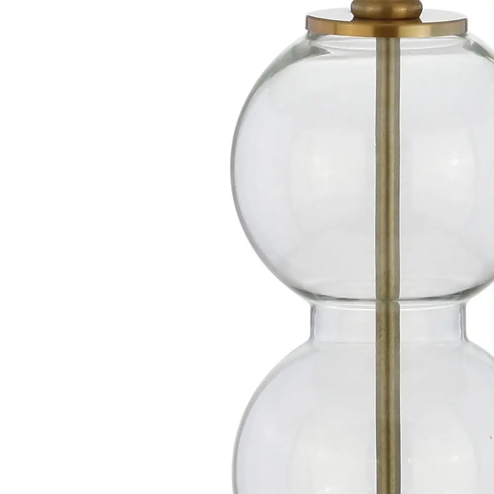 Set of Two 27" Gold Novelty Table Lamps LED With Drum Shades HomeRoots