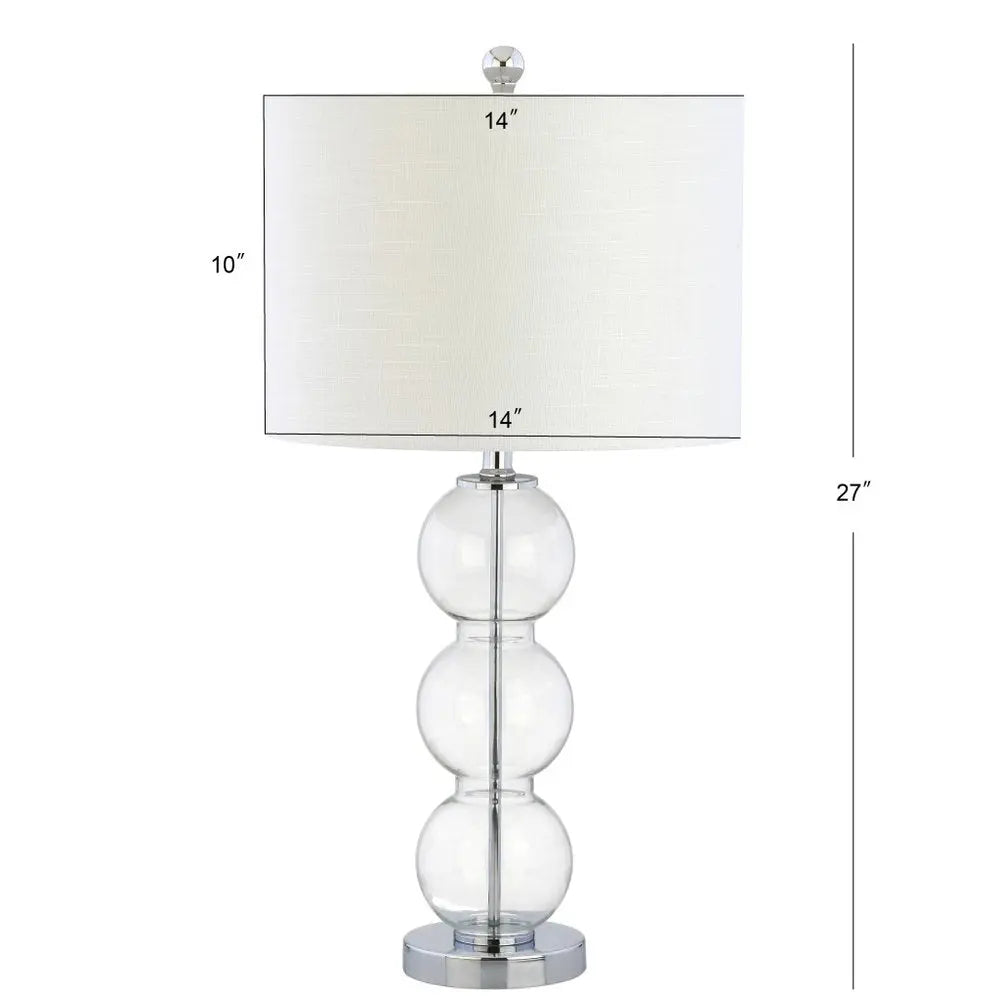 Set of Two 27" Silver Novelty Table Lamps LED With Drum Shades HomeRoots