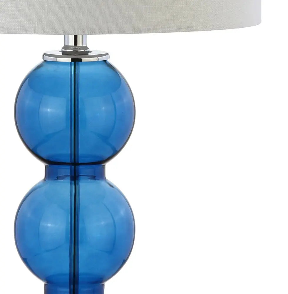 Set of Two 27" Silver Novelty Table Lamps LED With Drum Shades HomeRoots