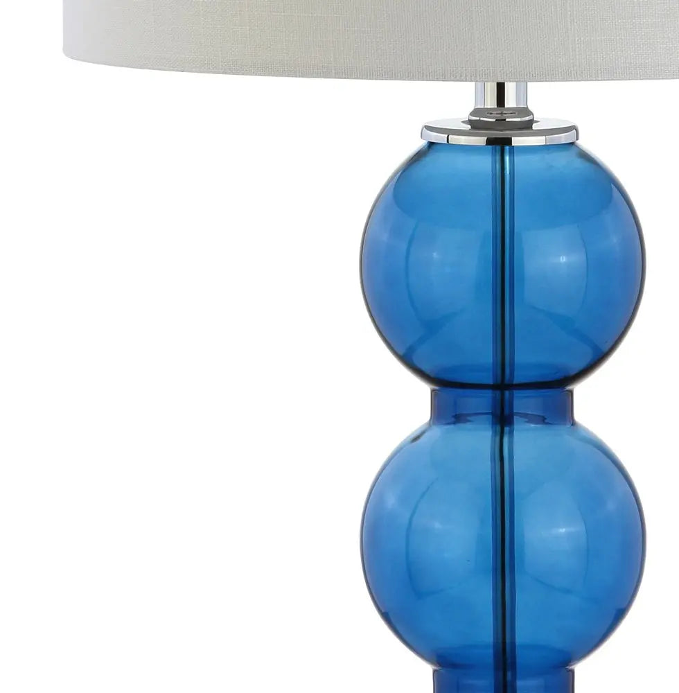 Set of Two 27" Silver Novelty Table Lamps LED With Drum Shades HomeRoots