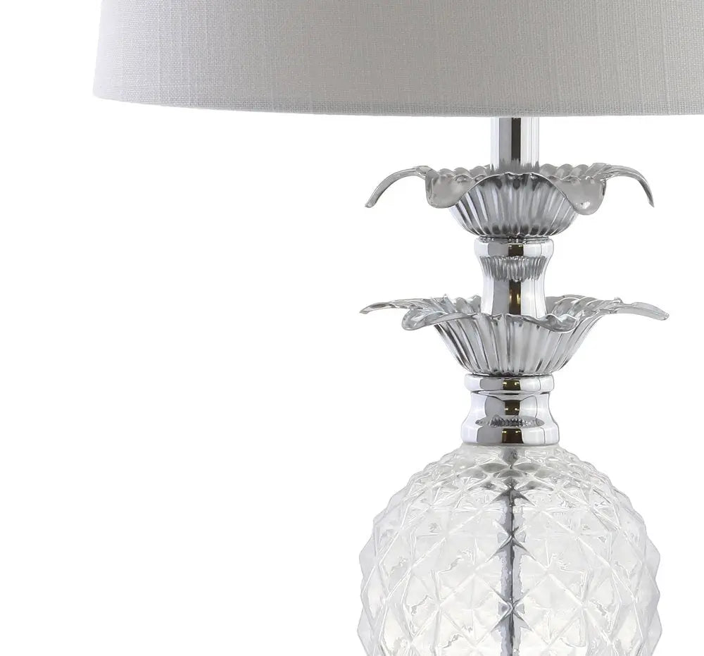 24" Silver Novelty Table Lamp LED With Drum Shade HomeRoots