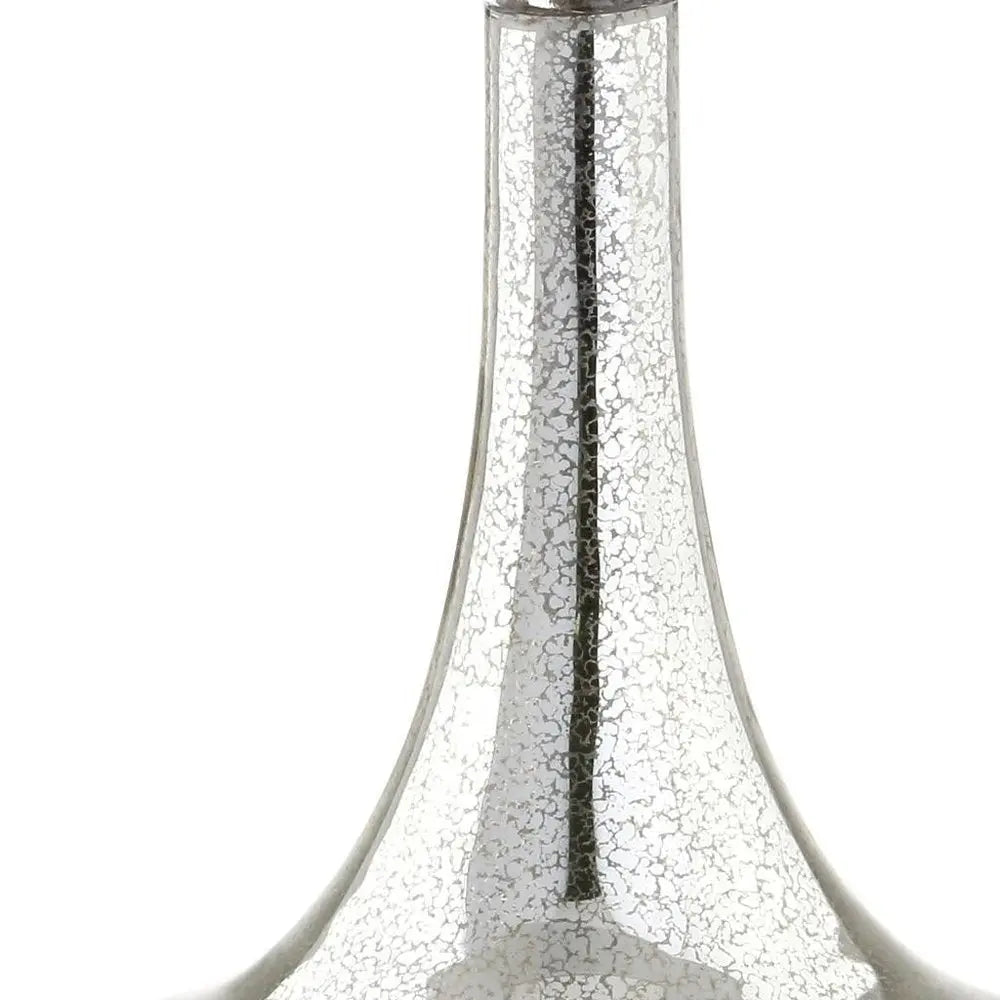 Set of Two 26" Silver Novelty Table Lamps LED With Drum Shades HomeRoots