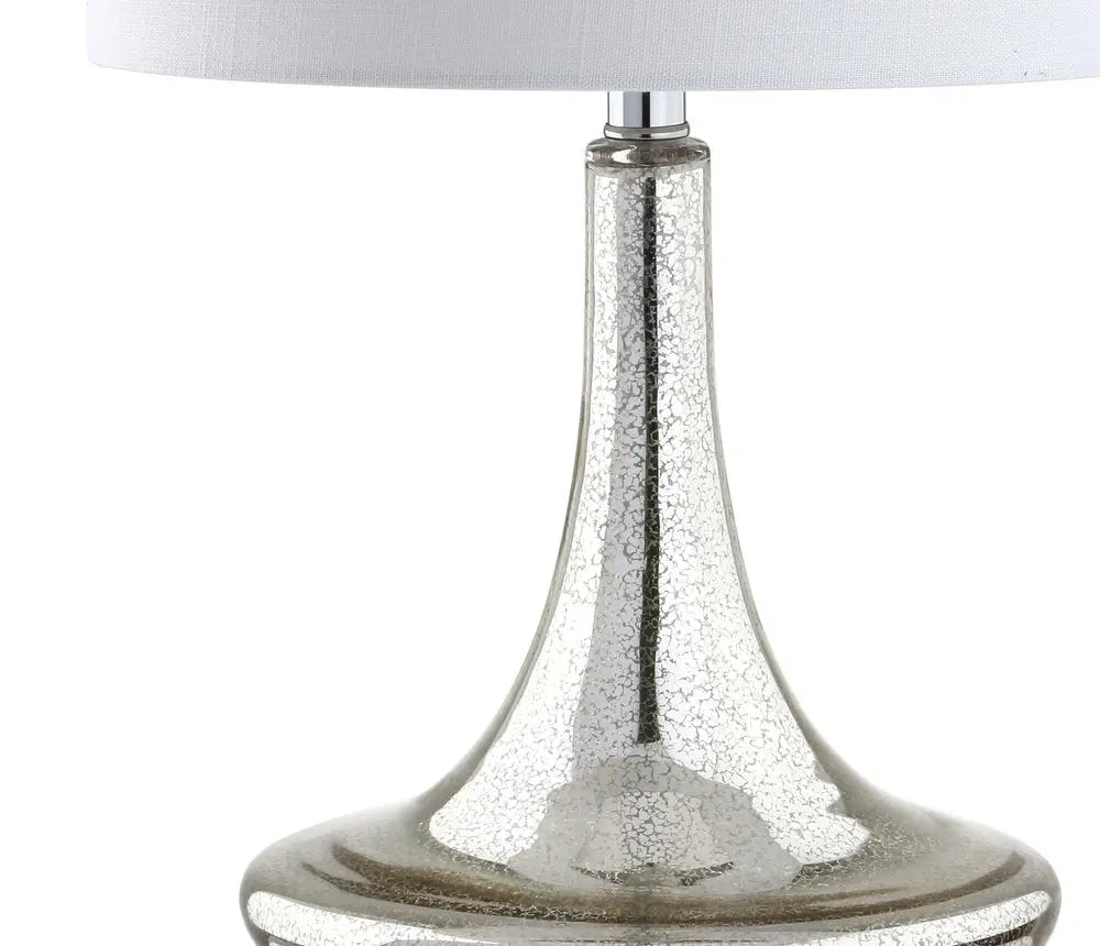 Set of Two 26" Silver Novelty Table Lamps LED With Drum Shades HomeRoots