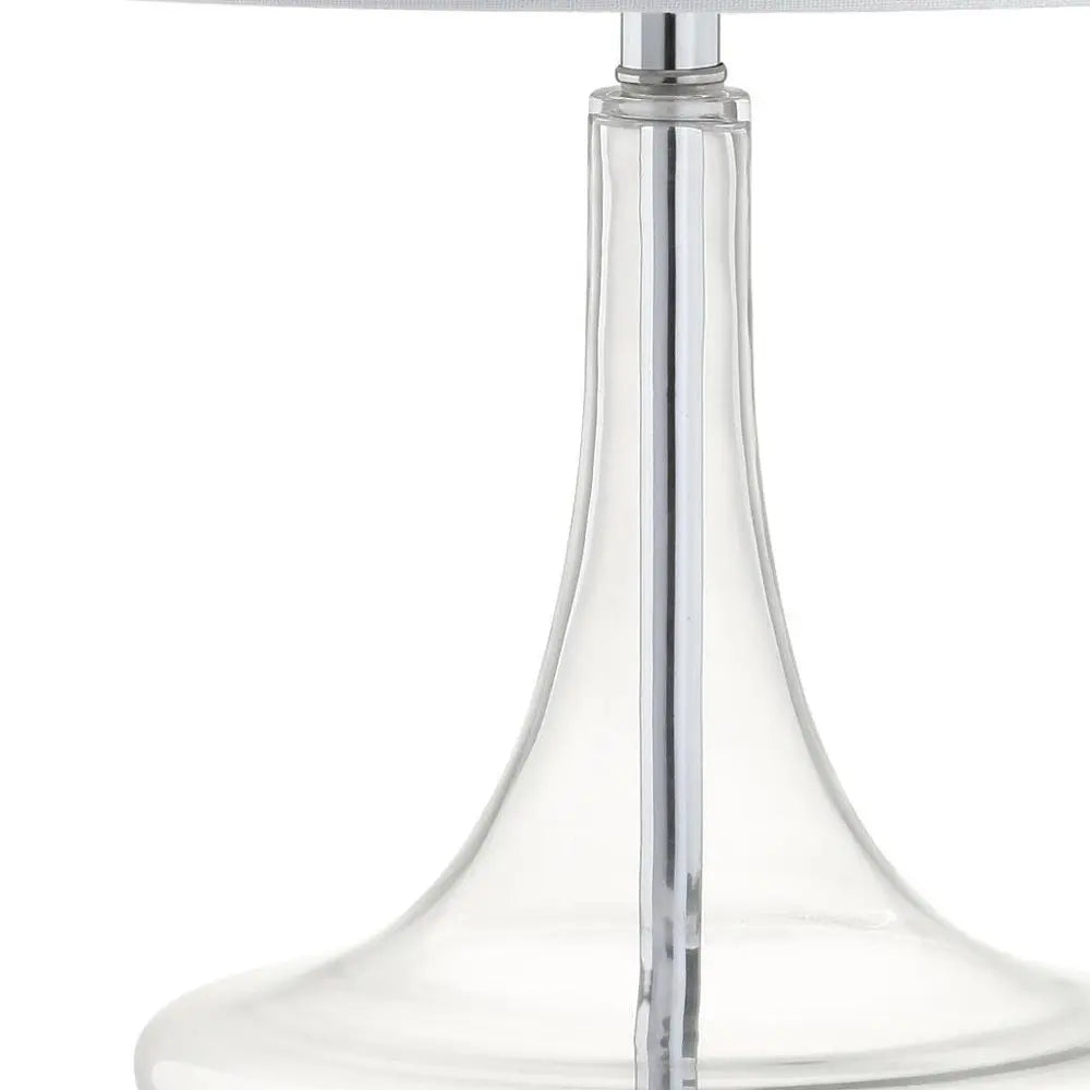 Set of Two 26" Silver Novelty Table Lamps LED With Drum Shades HomeRoots