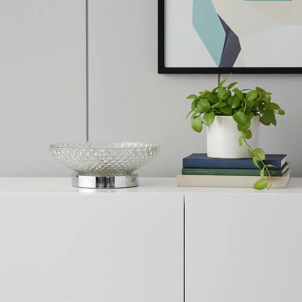 23" Silver Novelty Table Lamp LED With Drum Shade HomeRoots