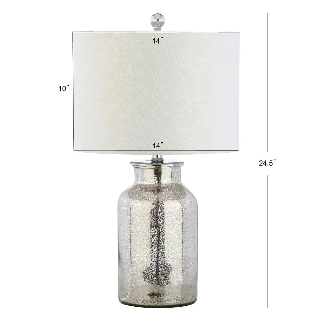 25" Clear Novelty Table Lamp LED With Drum Shade HomeRoots