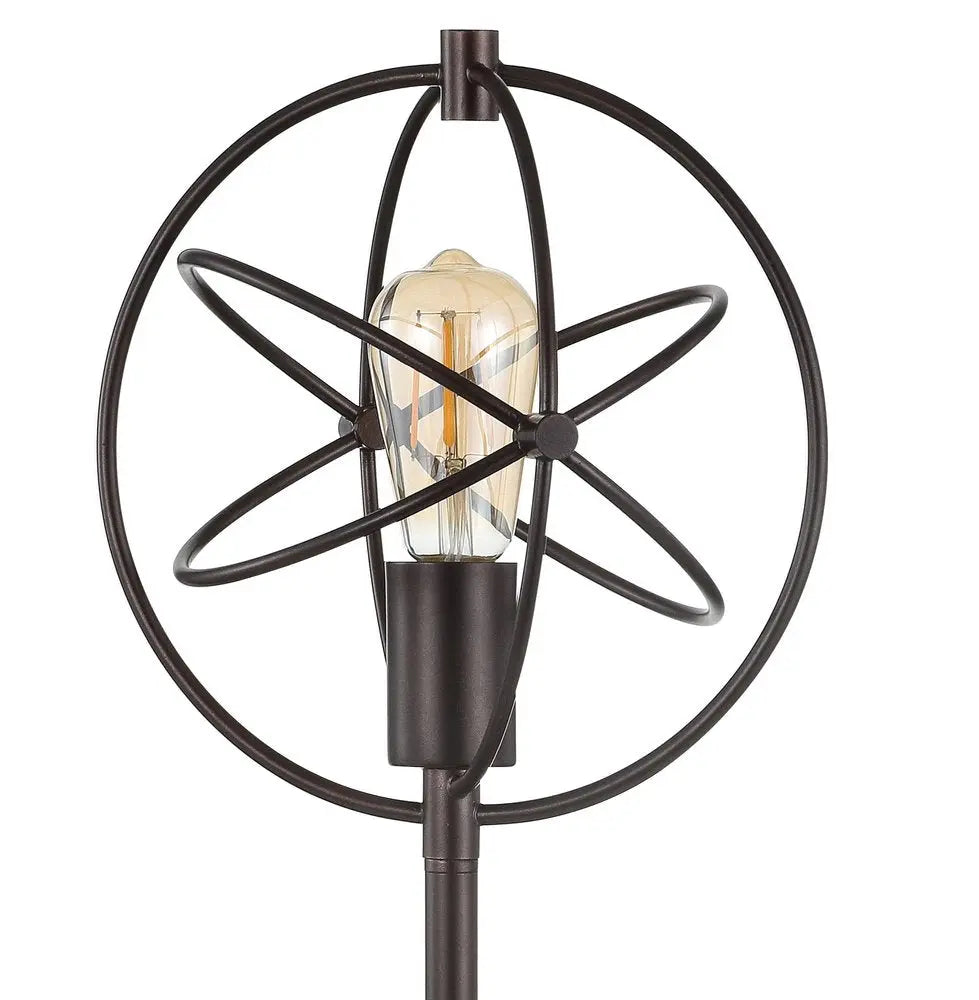 27" White Novelty Table Lamp LED With Globe Shade - NOVA HOME FURNITURE