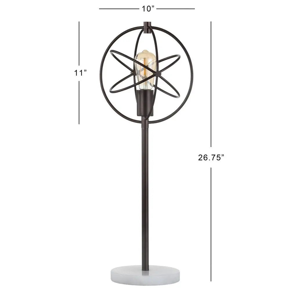 27" White Novelty Table Lamp LED With Globe Shade - NOVA HOME FURNITURE