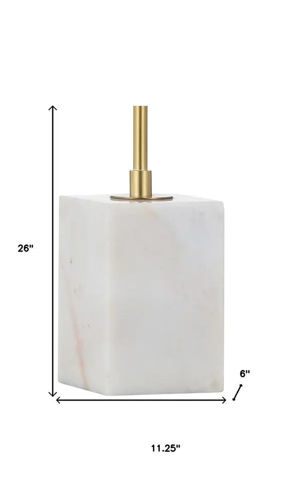 26" White Novelty Table Lamp LED With Novelty Shade HomeRoots