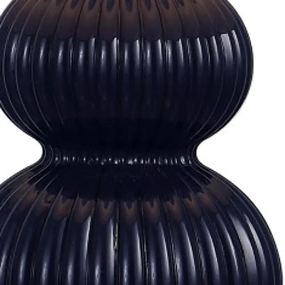 20" Gold Gourd Table Lamp LED With Drum Shade HomeRoots