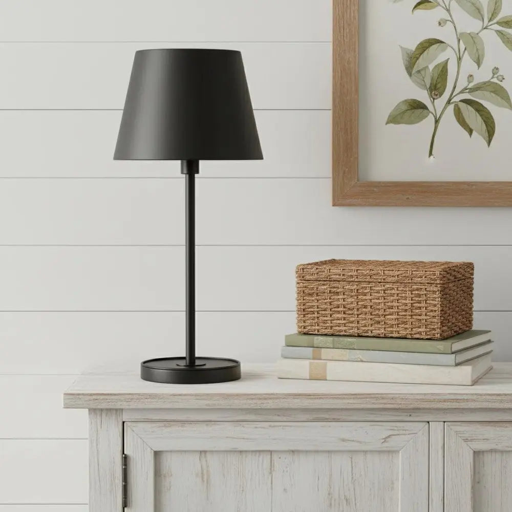 25" Black Novelty Table Lamp LED With Globe Shade HomeRoots