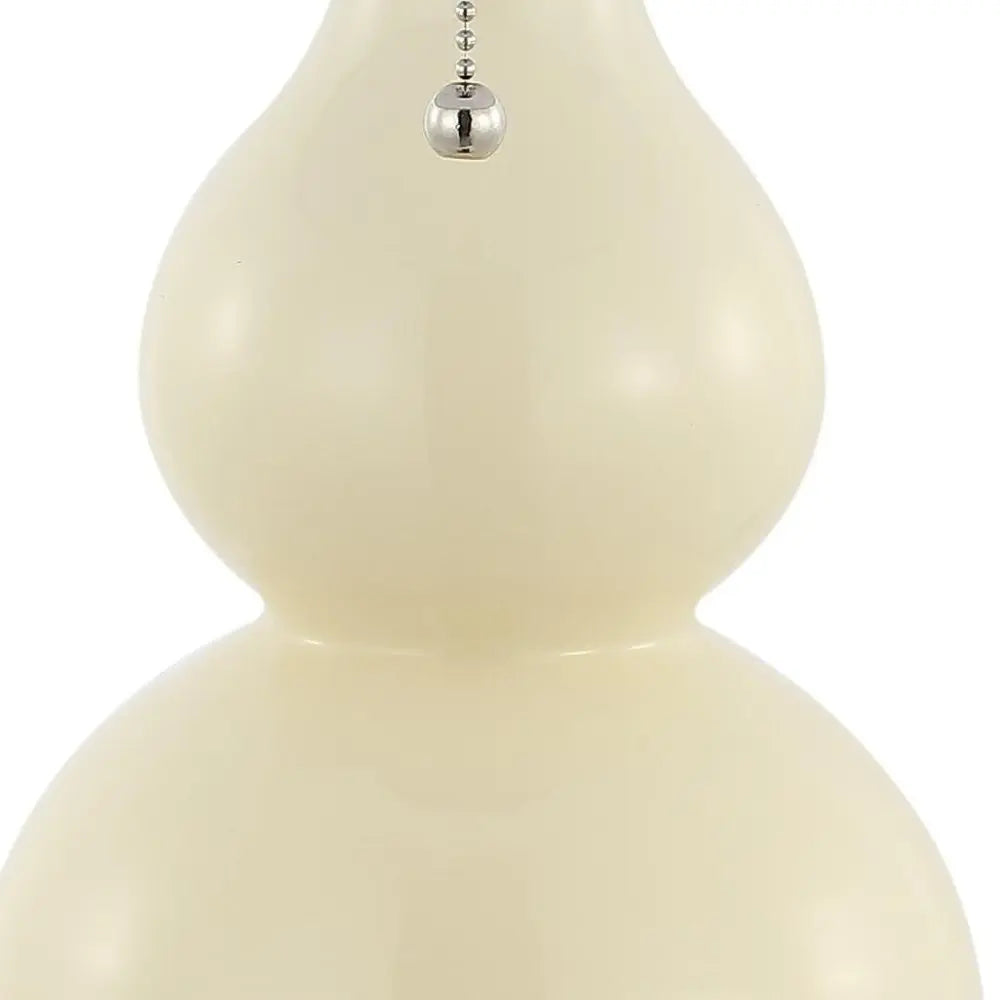 Set of Two 22" Silver Gourd Table Lamps LED With Drum Shades HomeRoots