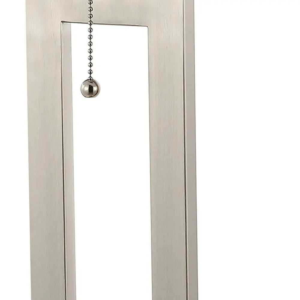 Set of Two 29" Nickel Table Lamps LED With Shades HomeRoots