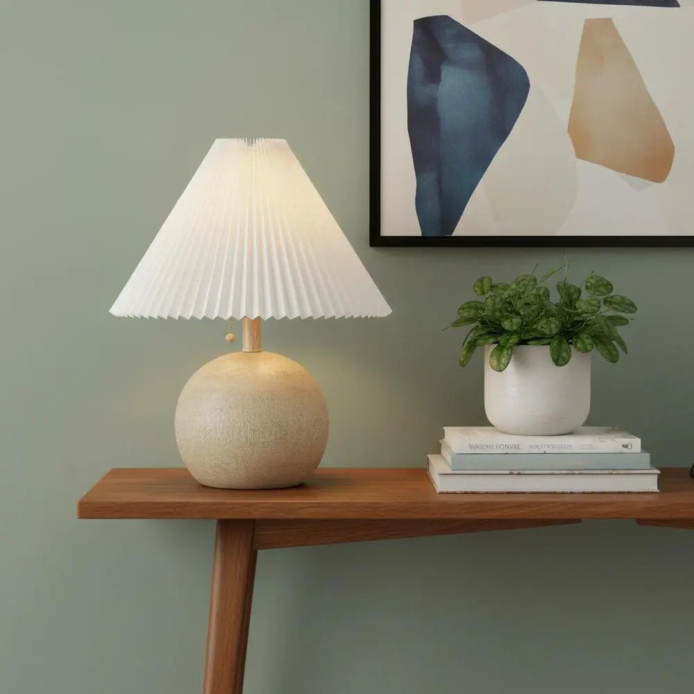 17" Clear Round Table Lamp LED With Empire Shade HomeRoots