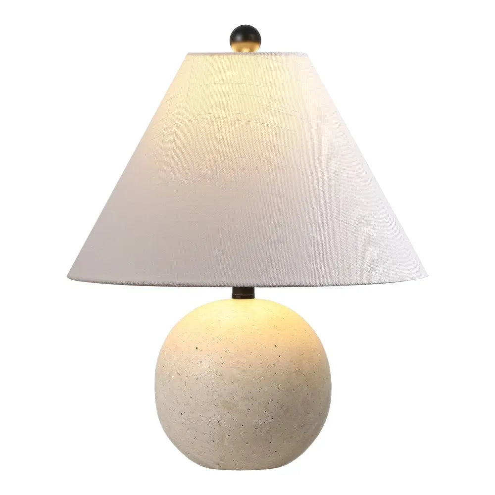16" Beige Novelty Table Lamp LED With Empire Shade HomeRoots