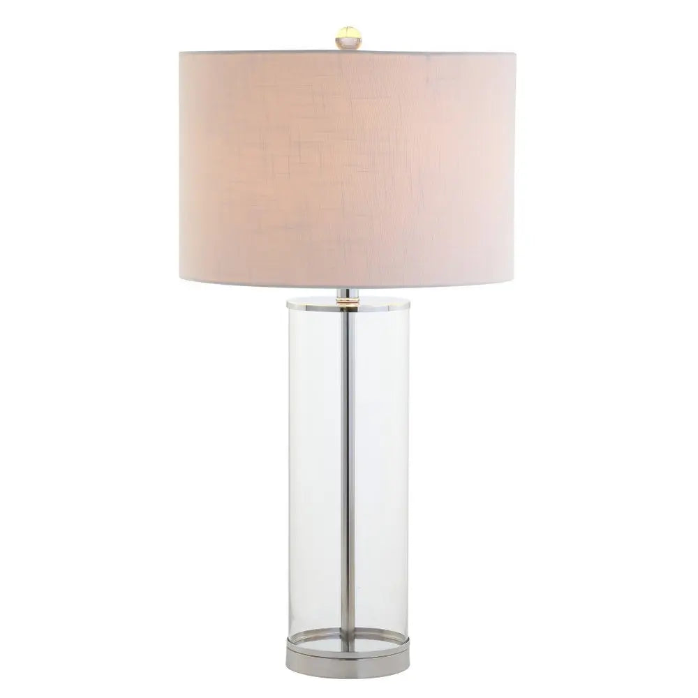 29" Silver Novelty Table Lamp LED With Drum Shade HomeRoots