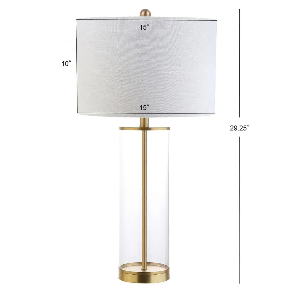29" Gold Novelty Table Lamp LED With Drum Shade HomeRoots