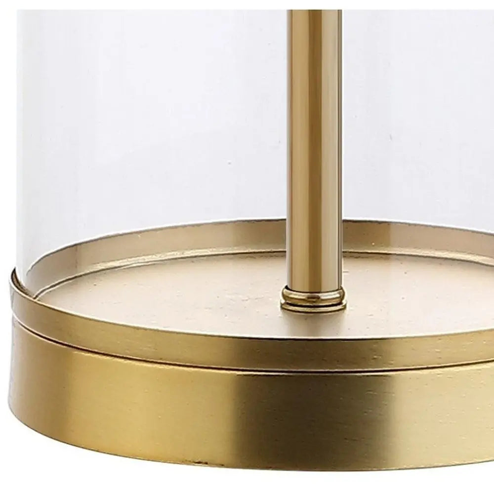 29" Gold Novelty Table Lamp LED With Drum Shade HomeRoots