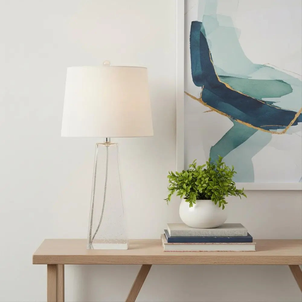 29" Clear Novelty Table Lamp LED With Empire Shade HomeRoots