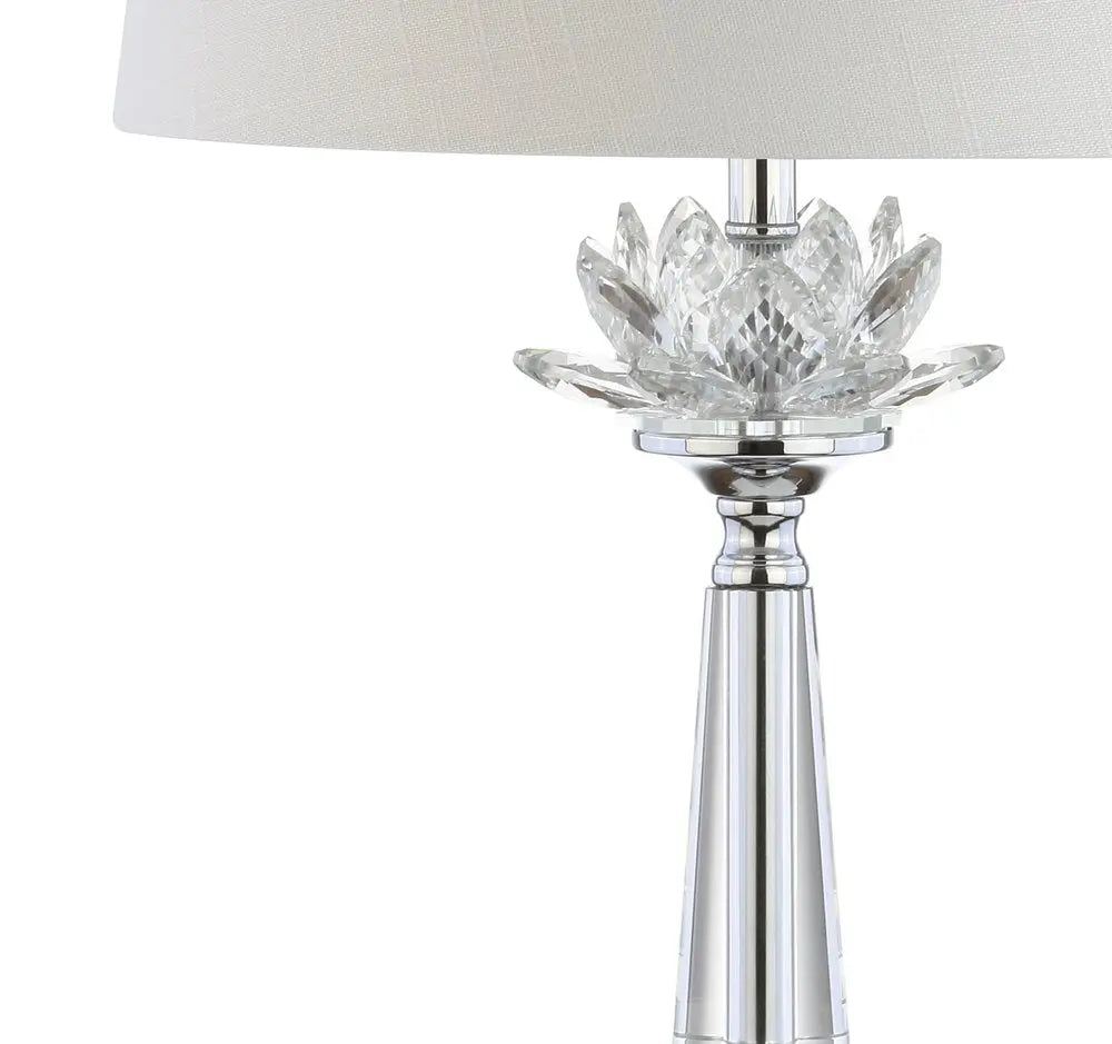 25" Clear Novelty Table Lamp LED With Drum Shade HomeRoots