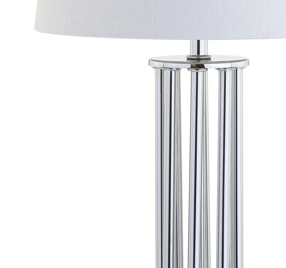 18" Silver Novelty Desk Lamp LED With Empire Shade HomeRoots