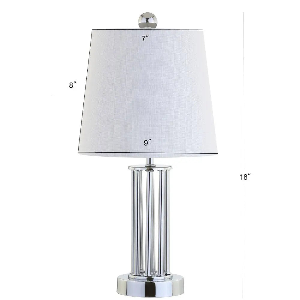 18" Silver Novelty Desk Lamp LED With Empire Shade HomeRoots