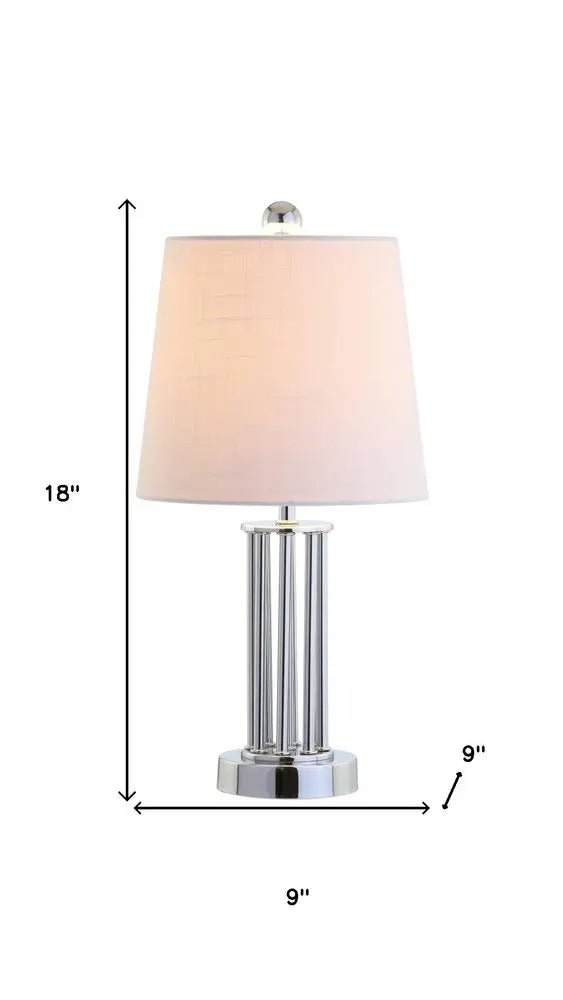 18" Silver Novelty Desk Lamp LED With Empire Shade HomeRoots